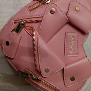 Pink Heart-Shaped Women's Bag